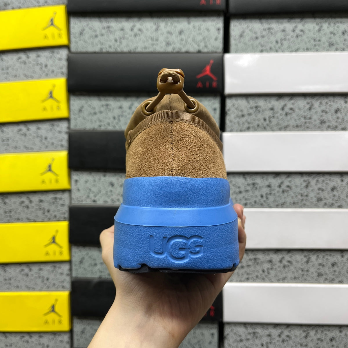 UGG Chestnut & Blue Slip-On Platform Shoes