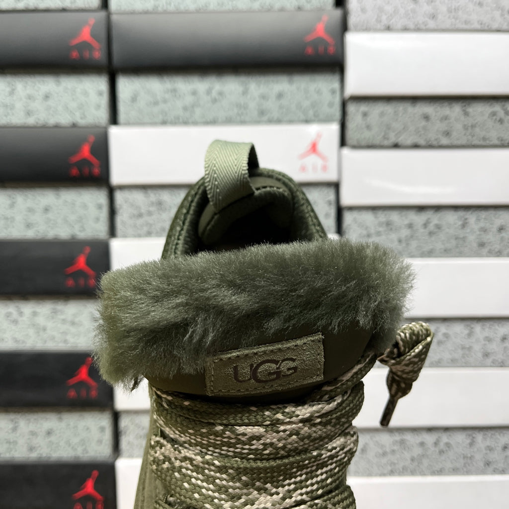 UGG Moss Green Lace-Up Platform Shoes