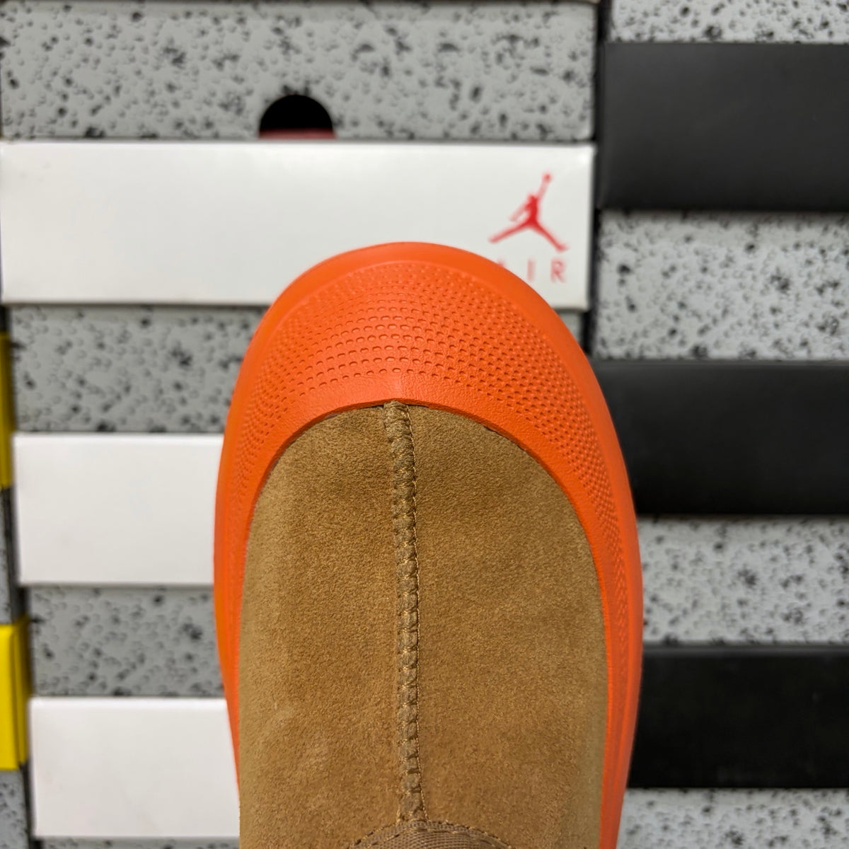UGG Tasman Chestnut Slip-On Shoes with Orange Chunky Sole | 4096