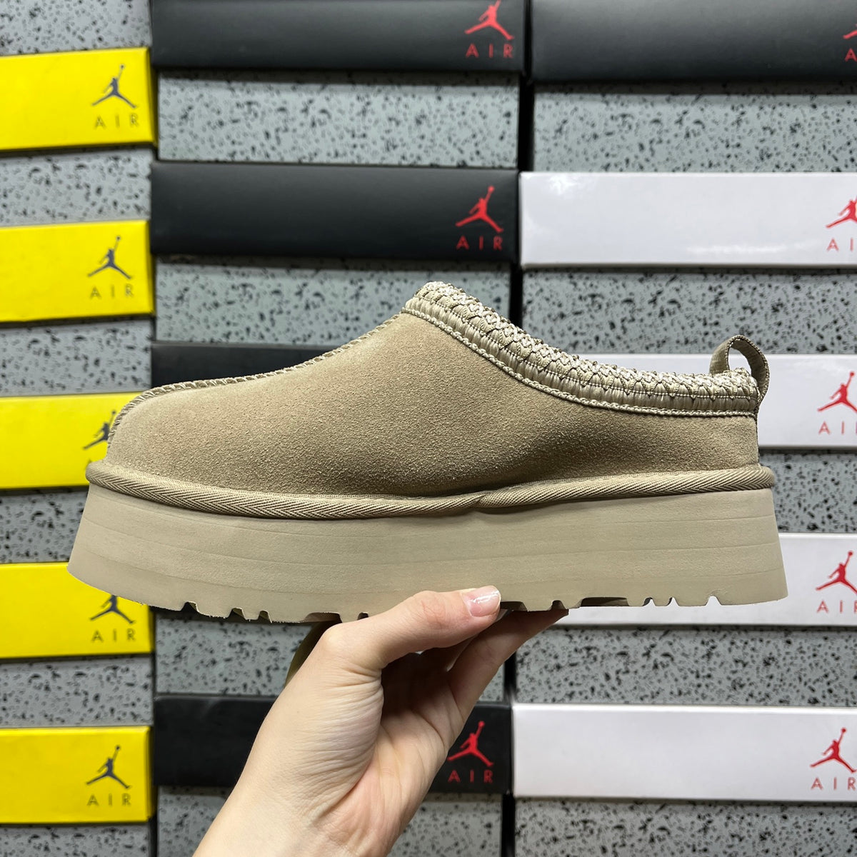 UGG Mustard Seed Braided-Trim Platform Slip-On Shoes