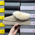 UGG Sand Plush-Collar Platform Slip-On Shoes