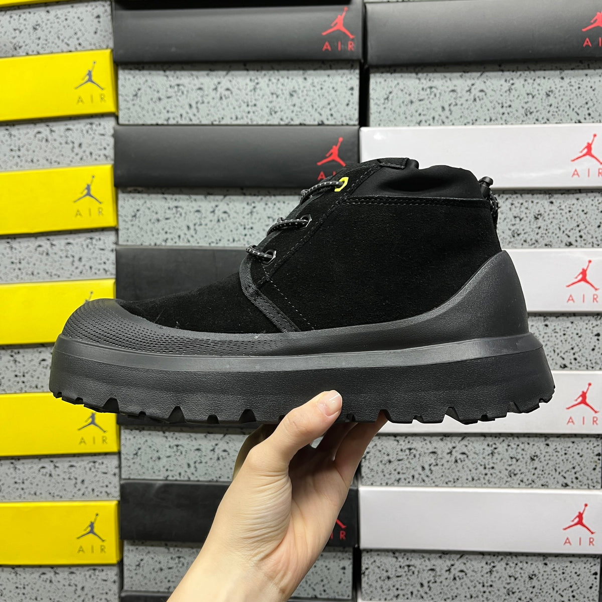 UGG Black Lace-Up Platform Ankle Boots