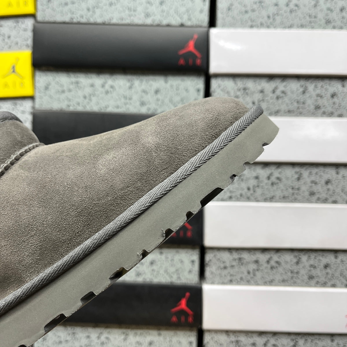 UGG Grey Slip-On Ankle Boots