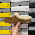 UGG Chestnut Plush-Collar Mule Slippers