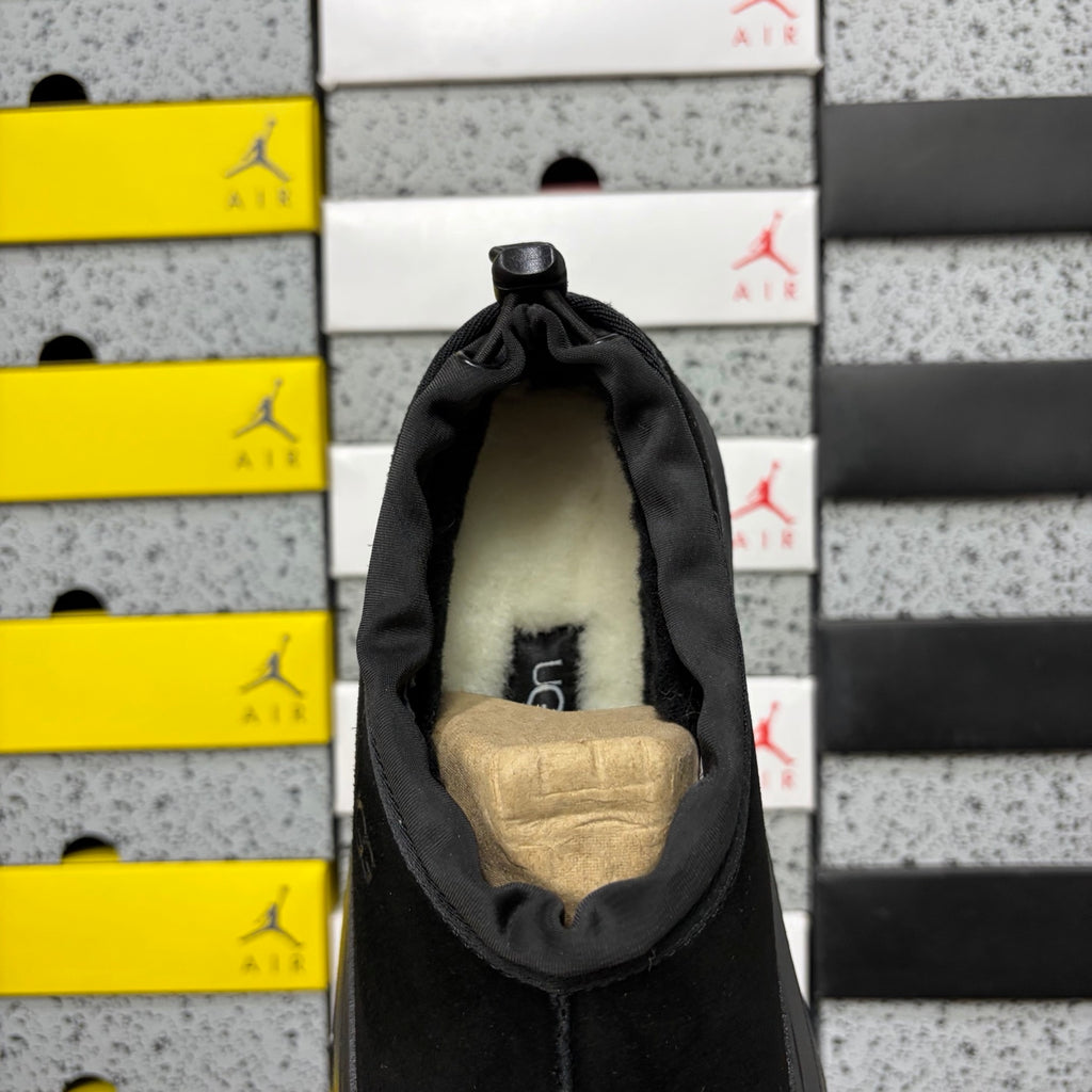 UGG Tasman Black Slip-On Shoes with Chunky Sole | 4096
