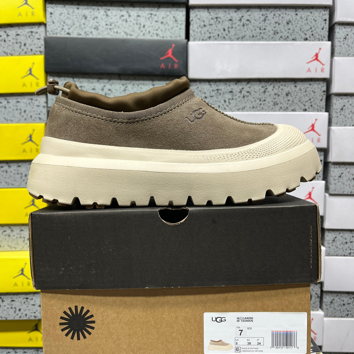UGG Walnut & Off-White Slip-On Platform Shoes