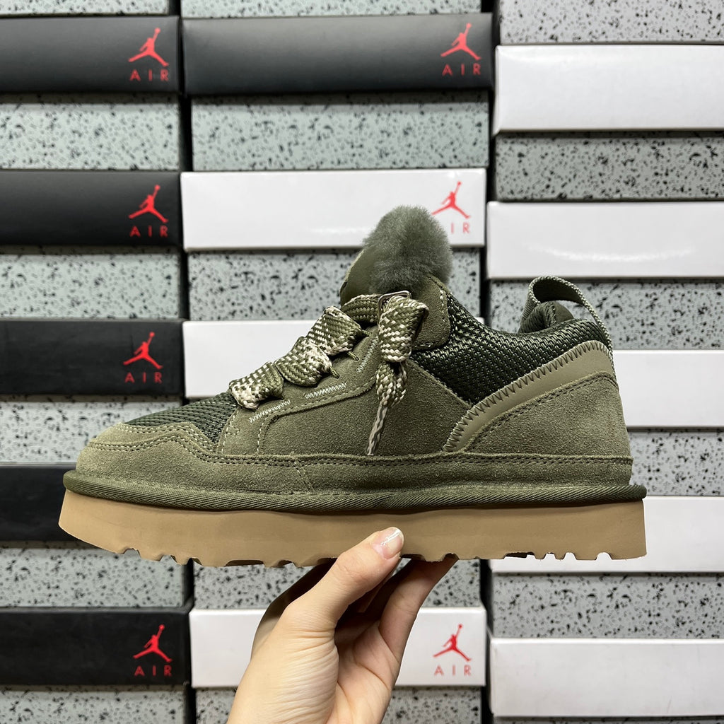 UGG Moss Green Lace-Up Platform Shoes
