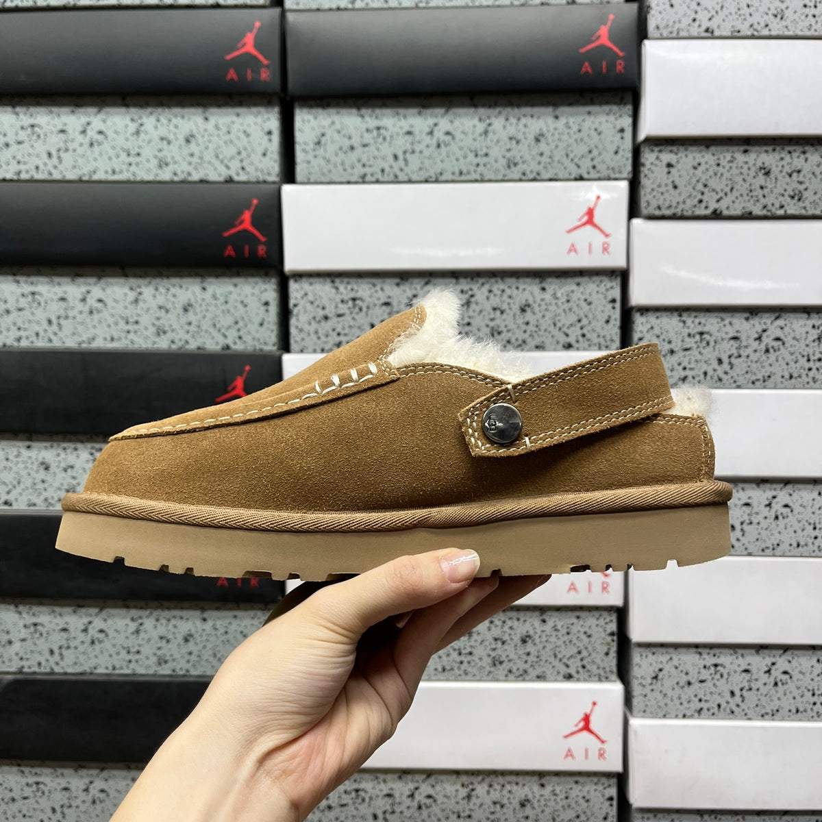 UGG Chestnut Buckle-Strap Clogs