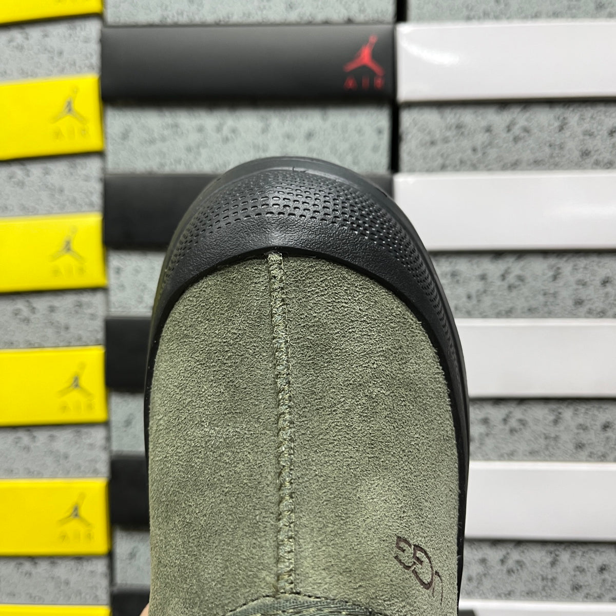 UGG Olive Green & Black Slip-On Platform Shoes