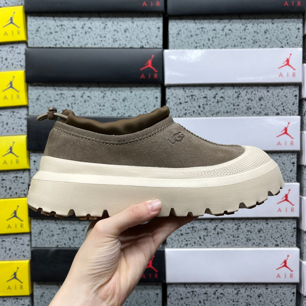 UGG Walnut & Off-White Slip-On Platform Shoes