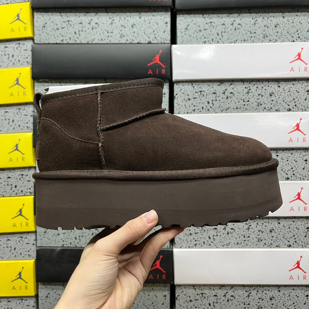 UGG Chocolate Brown 5 cm Platform Ankle Boots