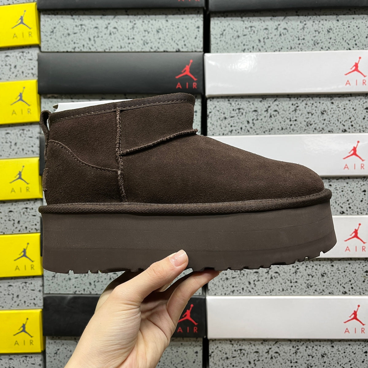 UGG Chocolate Brown 5 cm Platform Ankle Boots