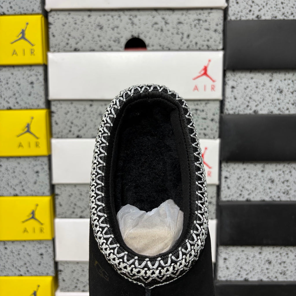 UGG Black Braided-Trim Low-Profile Slip-On Shoes