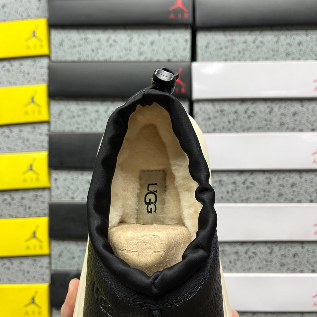 UGG Black & Off-White Slip-On Platform Shoes
