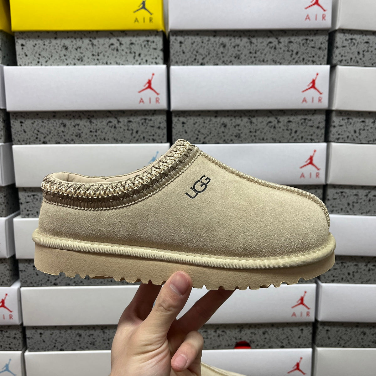 UGG Mustard Seed Braided-Trim Low-Profile Slip-On Shoes