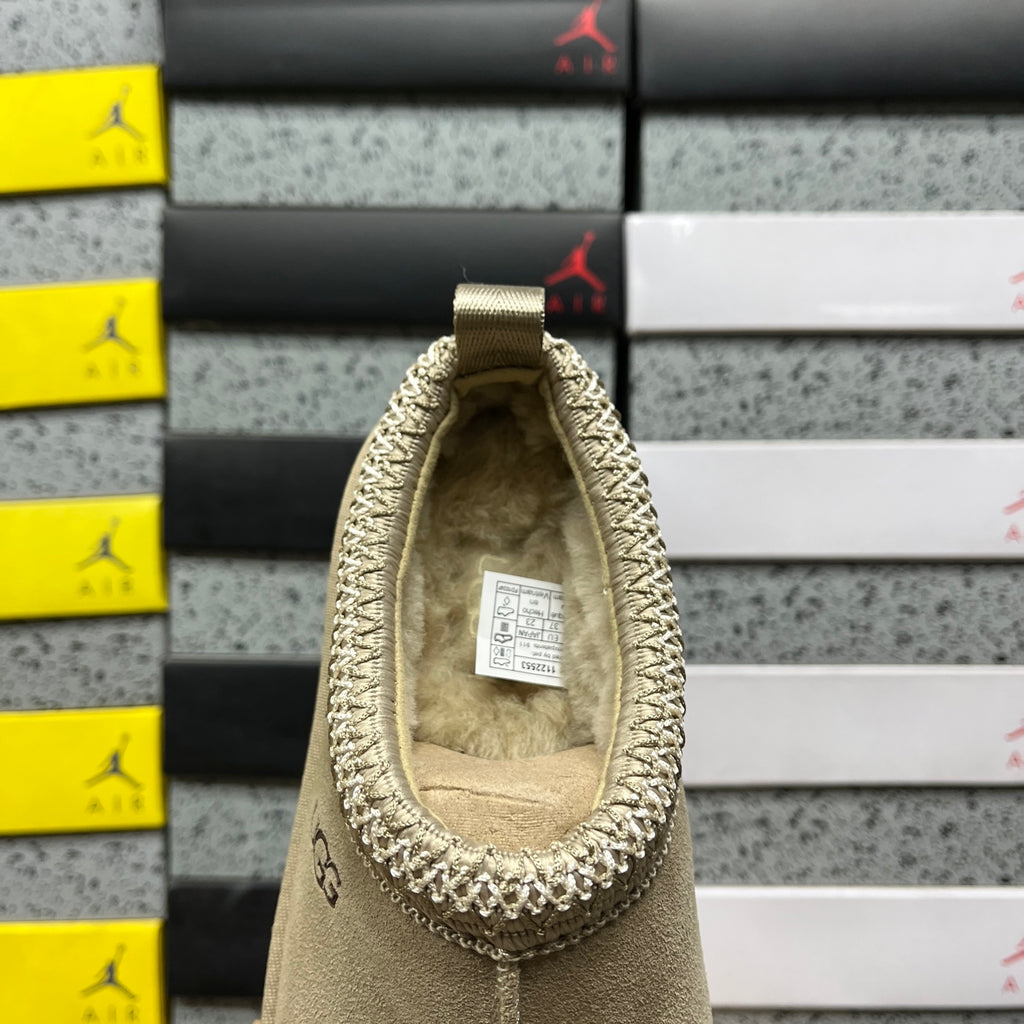 UGG Mustard Seed Braided-Trim Platform Slip-On Shoes