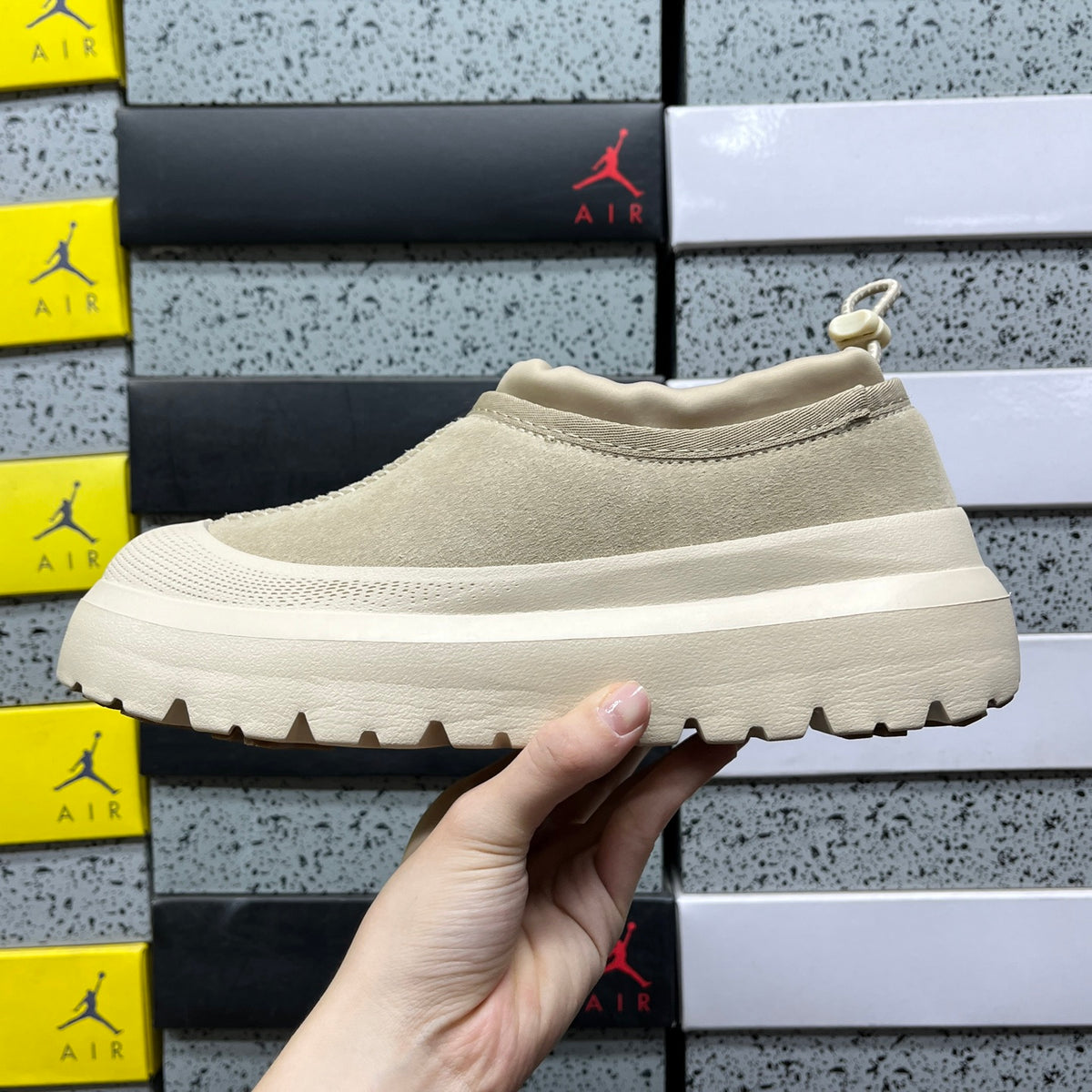 UGG Mustard Seed & Off-White Slip-On Platform Shoes