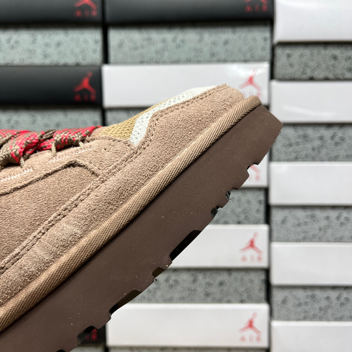 UGG Brown & Pink Lace-Up Platform Shoes
