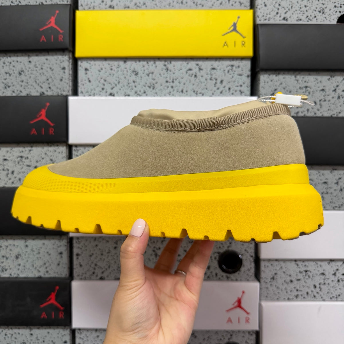 UGG Tasman Sand Slip-On Shoes with Yellow Chunky Sole | 4096