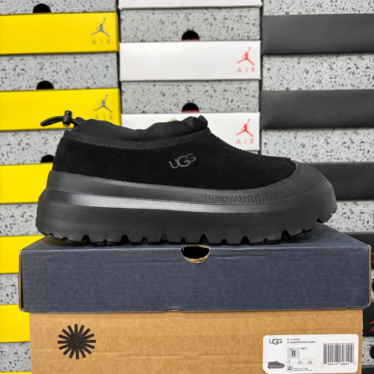 UGG Tasman Black Slip-On Shoes with Chunky Sole | 4096