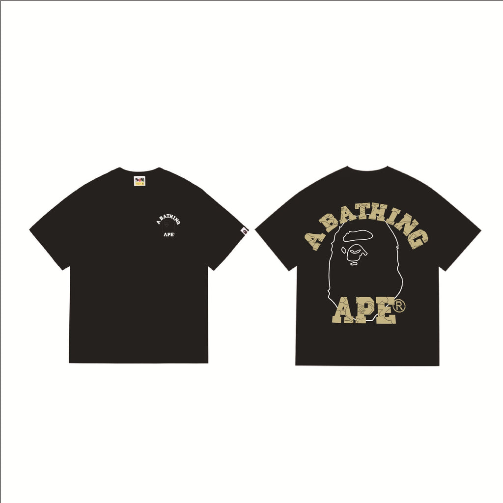 Bape Multi‑Ape‑Head Graphic Oversized Tee Streetwear Unisex