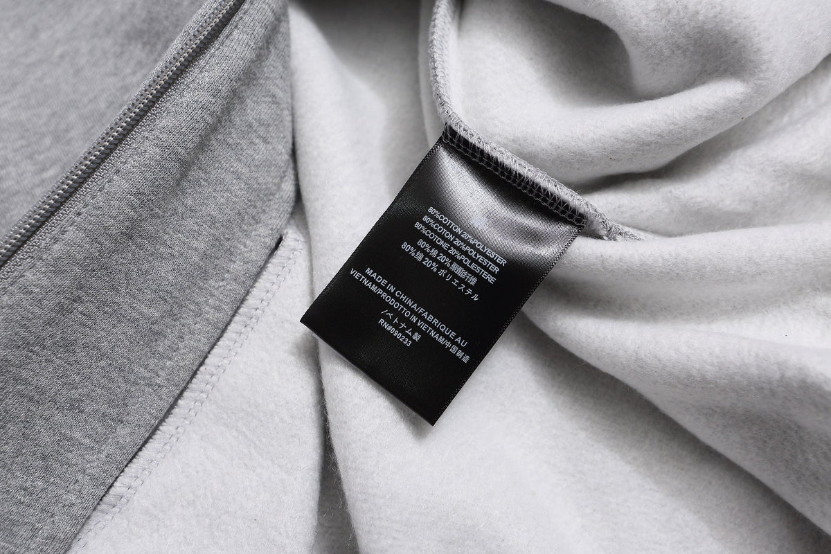 Fear of God Striped Letter Embroidered Fleece Zip-Up Jacket Unisex