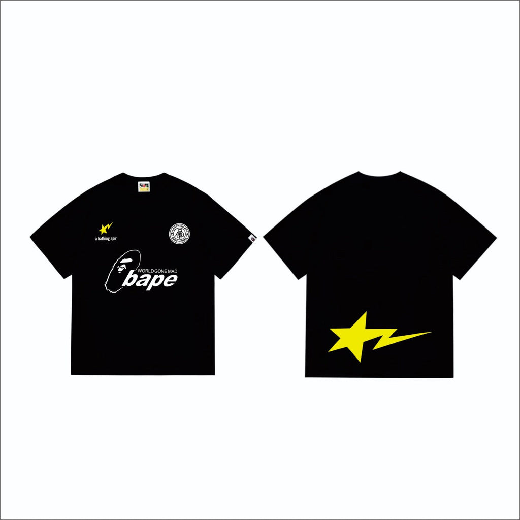 Bape Multi‑Ape‑Head Graphic Oversized Tee Streetwear Unisex