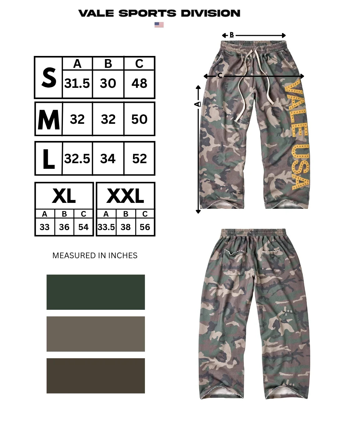 Vale Forever Camo Sweatpants