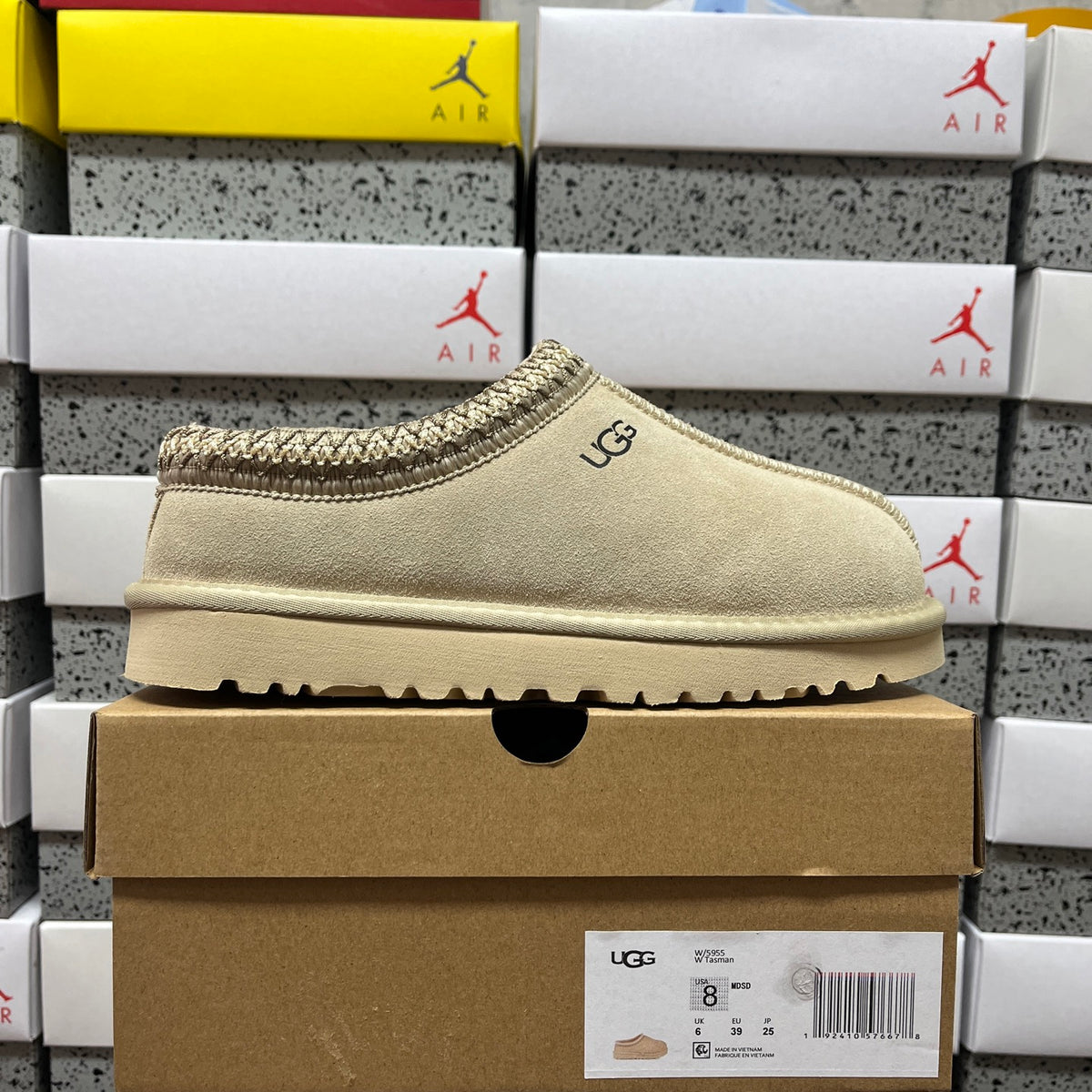 UGG Mustard Seed Braided-Trim Low-Profile Slip-On Shoes