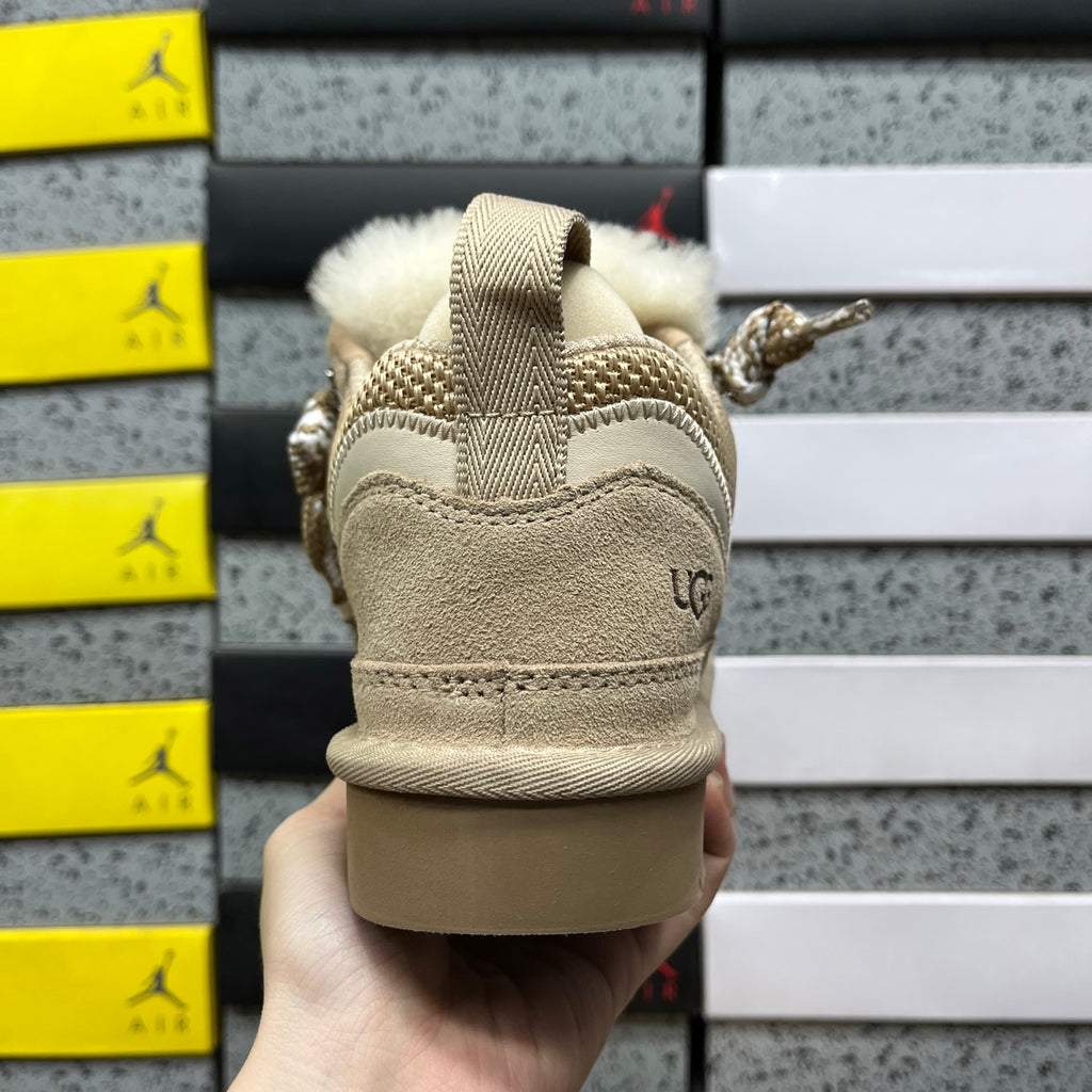 UGG Sand Lace-Up Platform Shoes
