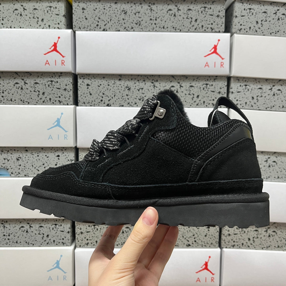 UGG Black Chunky Lace-Up Shoes