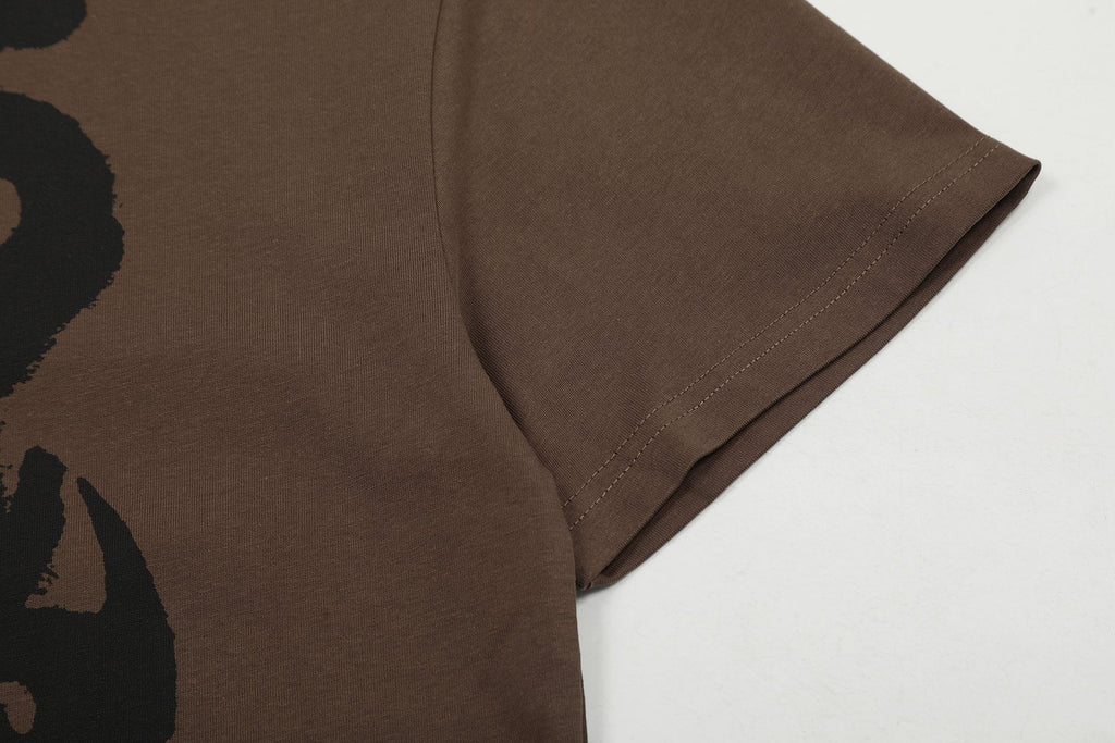 Sp5der Brown Graphic T-Shirt