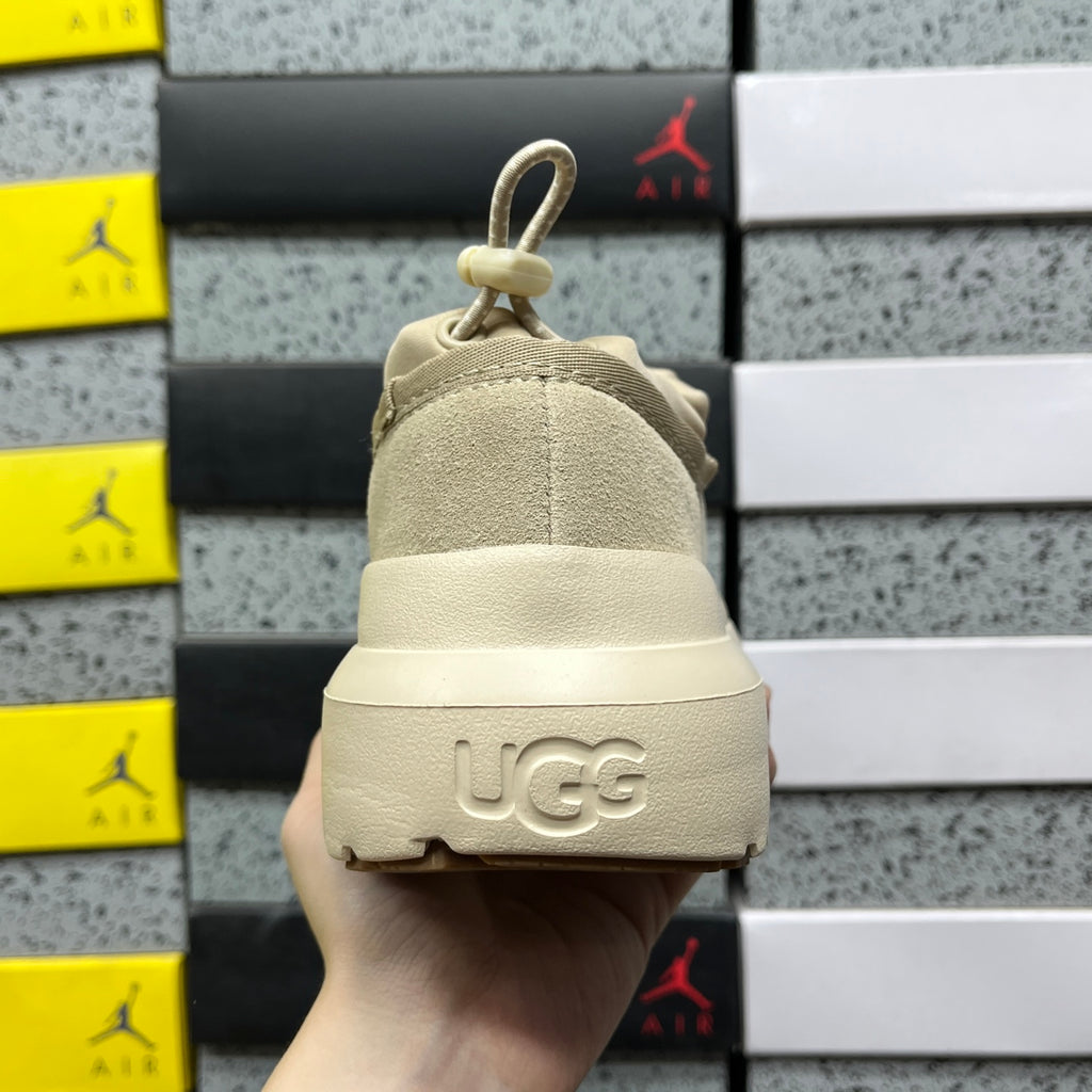 UGG Mustard Seed & Off-White Slip-On Platform Shoes