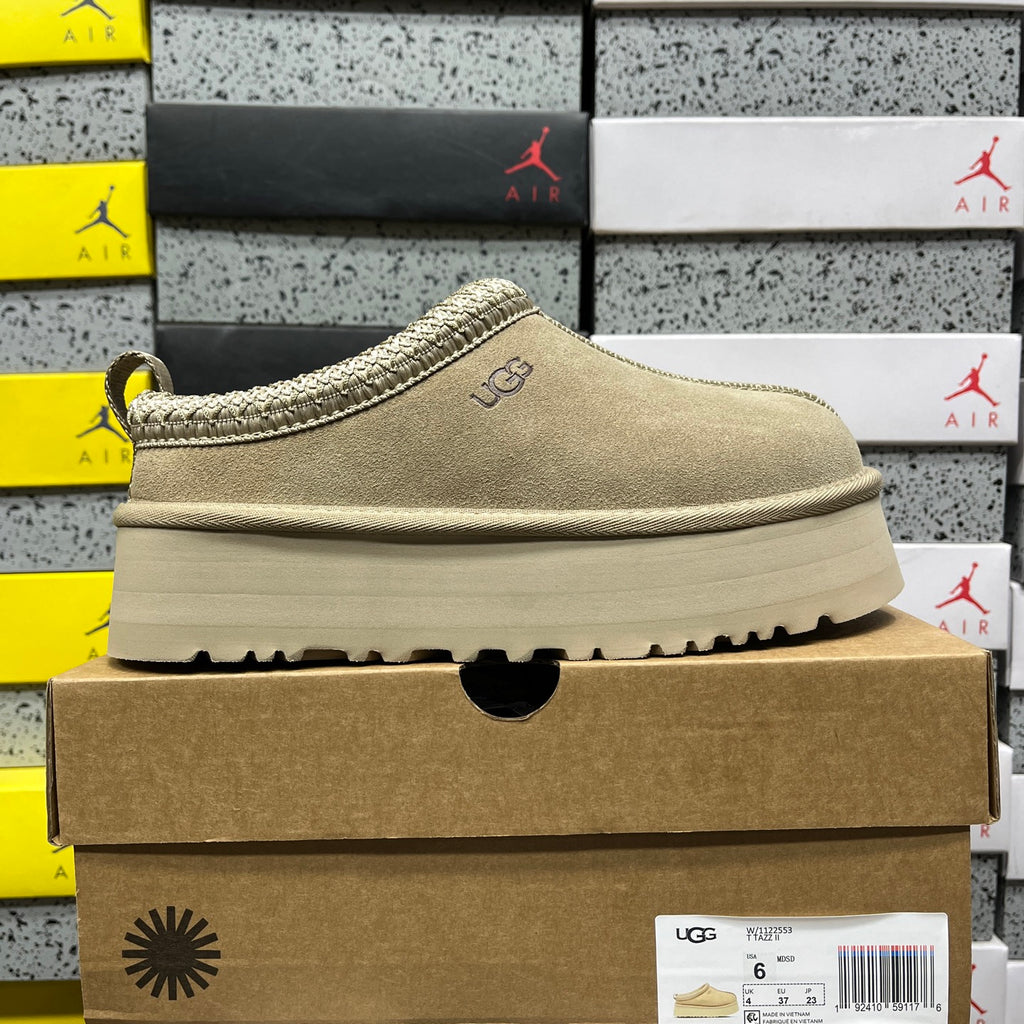 UGG Mustard Seed Braided-Trim Platform Slip-On Shoes