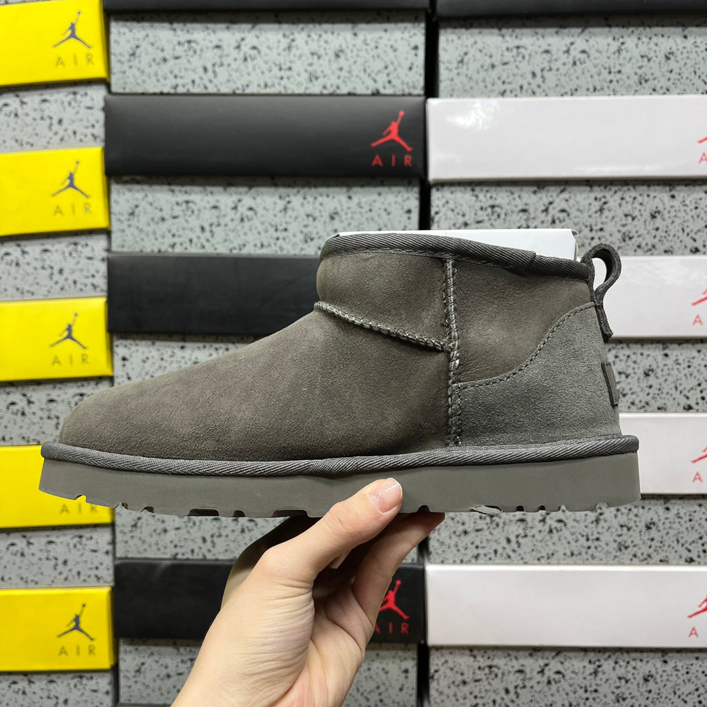 UGG Grey Slip-On Ankle Boots