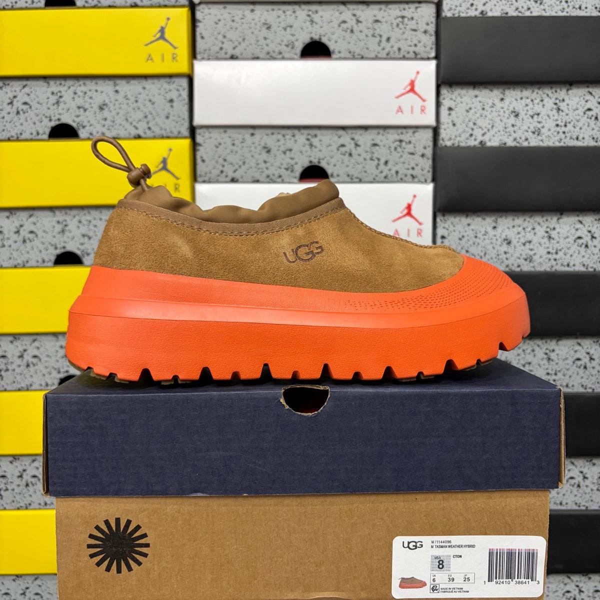 UGG Tasman Chestnut Slip-On Shoes with Orange Chunky Sole | 4096