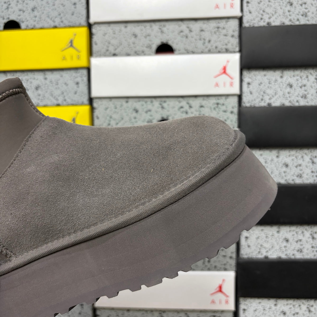 UGG Thundercloud Grey Platform Ankle Boots | 8170