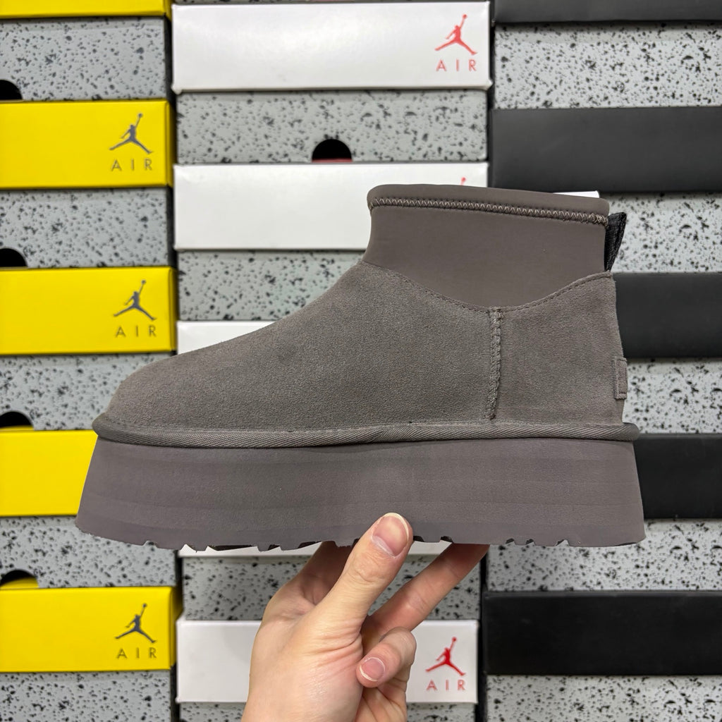 UGG Thundercloud Grey Platform Ankle Boots | 8170