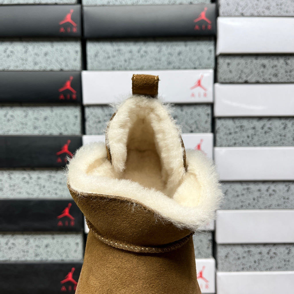 UGG Chestnut Platform Ankle Boots with Plush Trim | 1184115