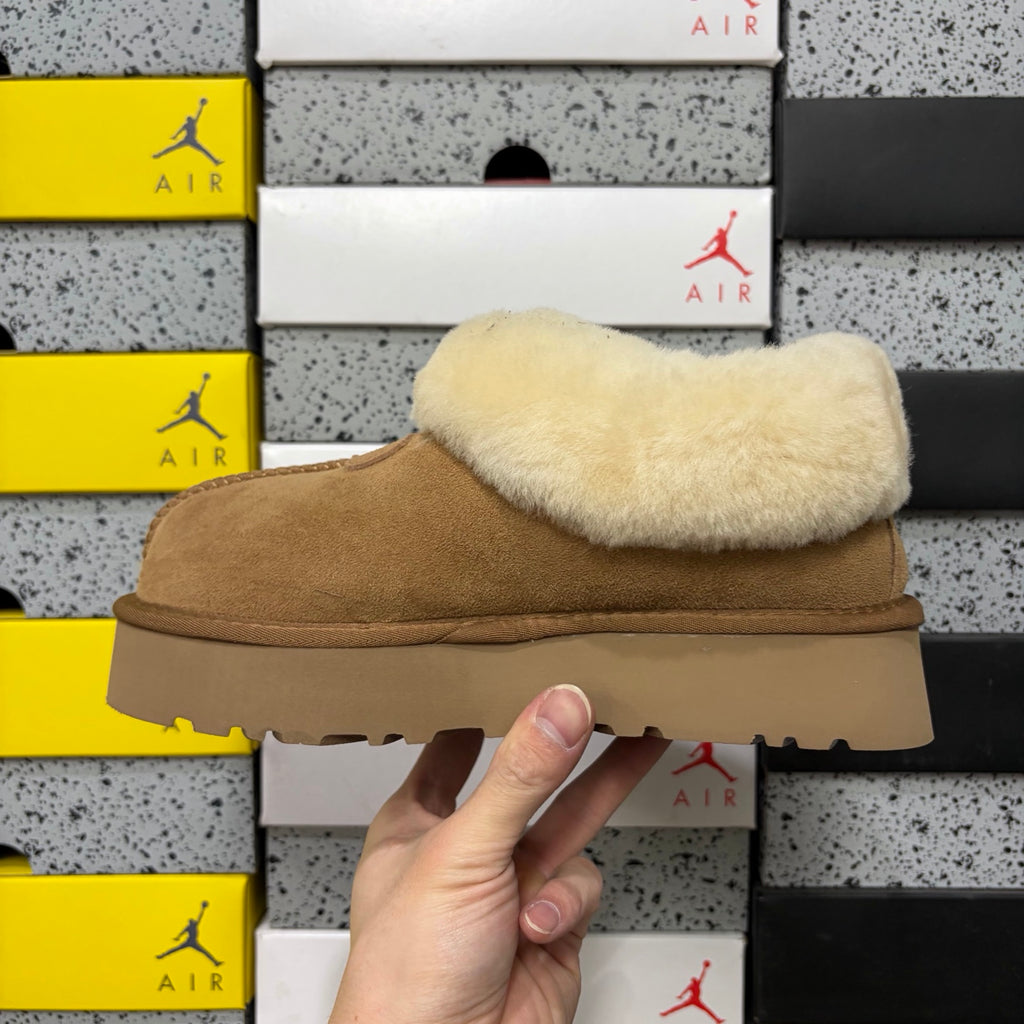 UGG Chestnut Plush-Collar Slip-On Shoes