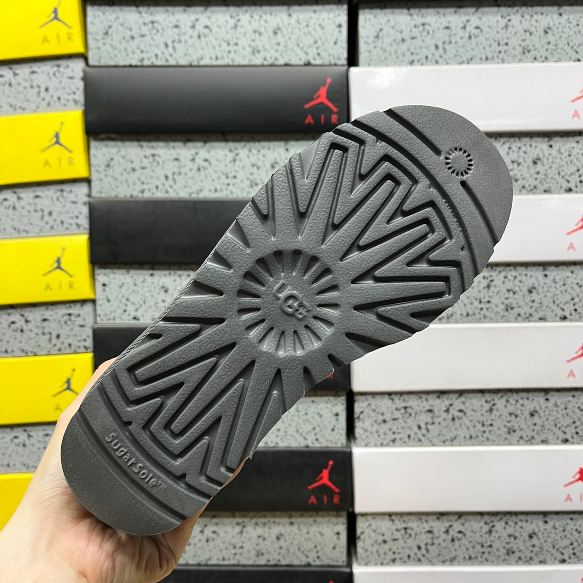 UGG Grey Button Ankle Boots