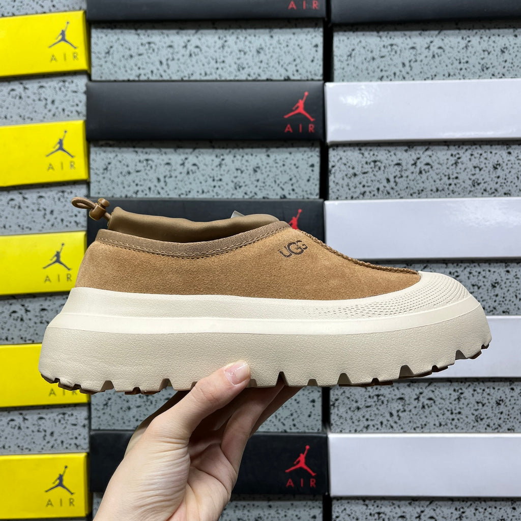 UGG Chestnut & Off-White Slip-On Platform Shoes
