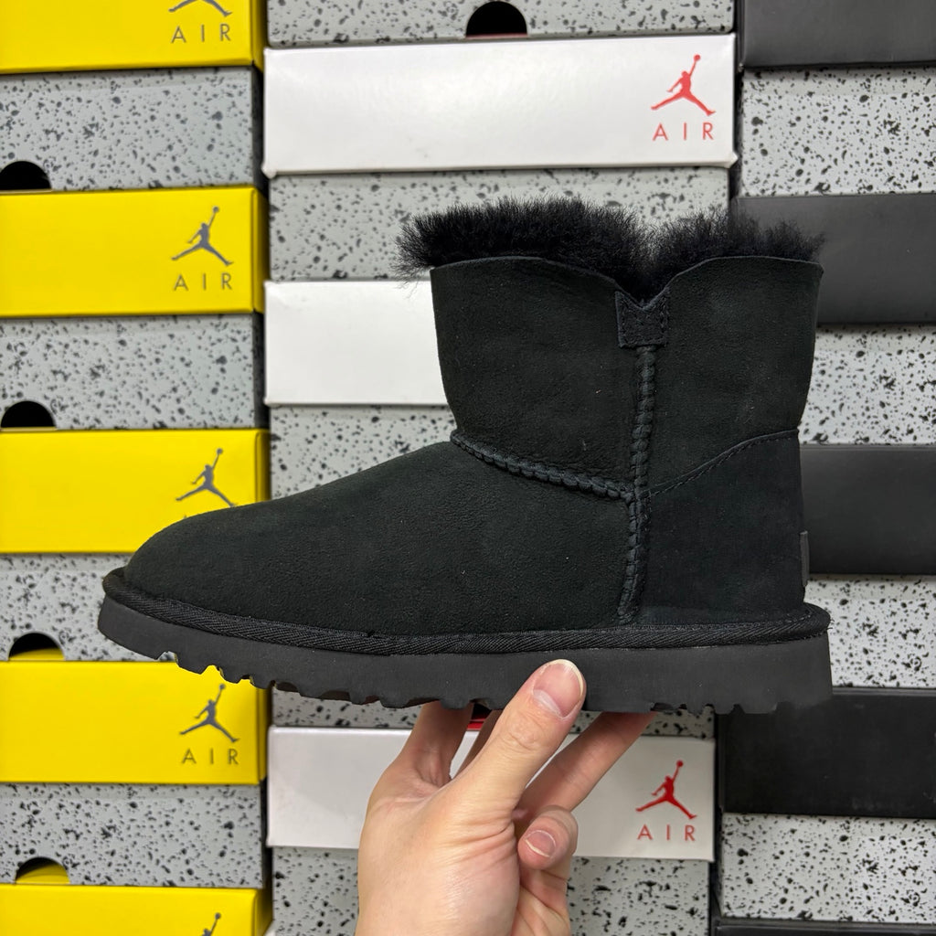 UGG Black Button Boots with Plush Lining