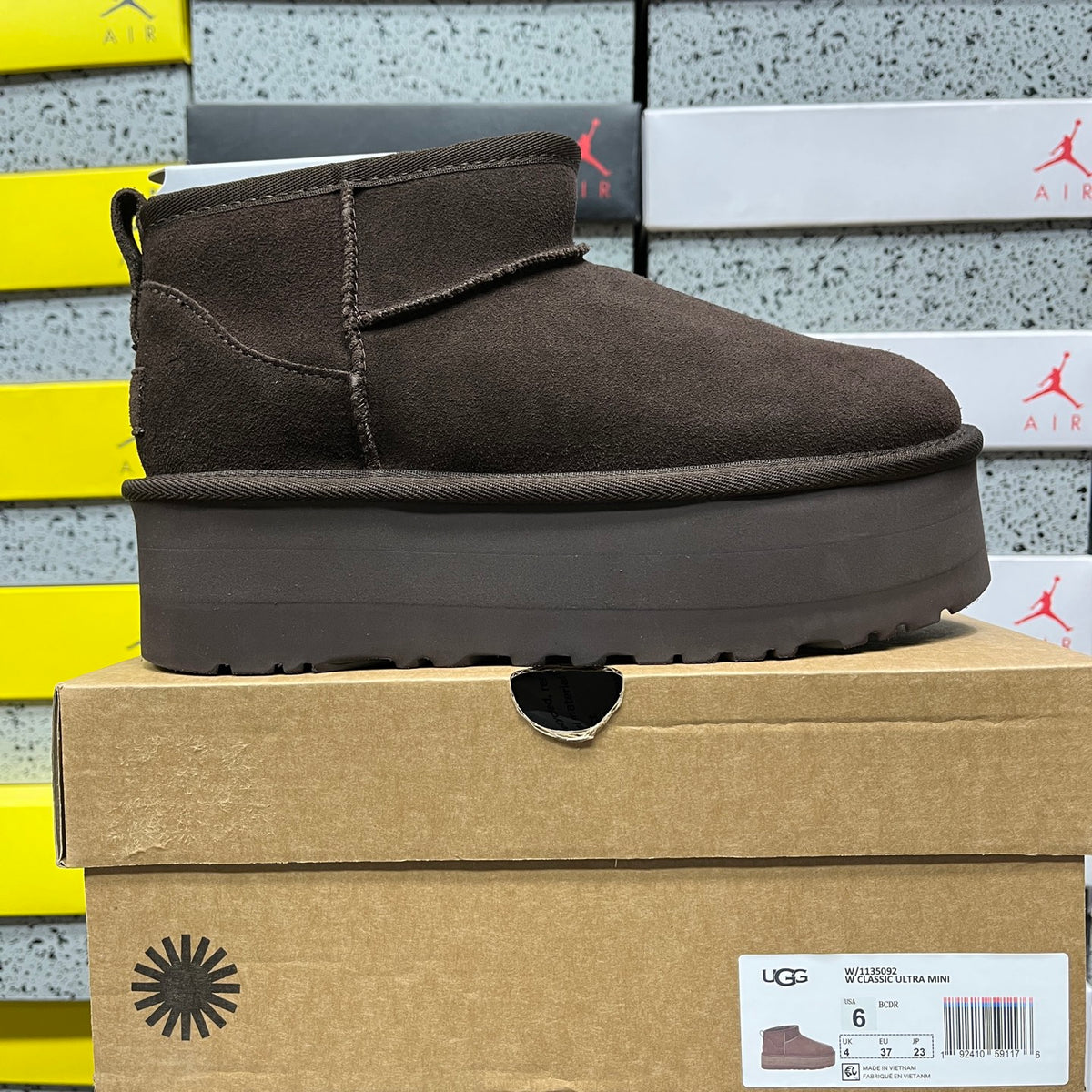 UGG Chocolate Brown 5 cm Platform Ankle Boots