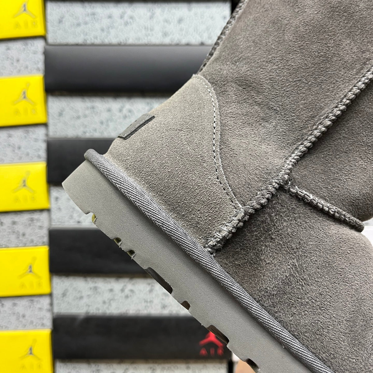 UGG Grey Pull-On Mid-Calf Boots
