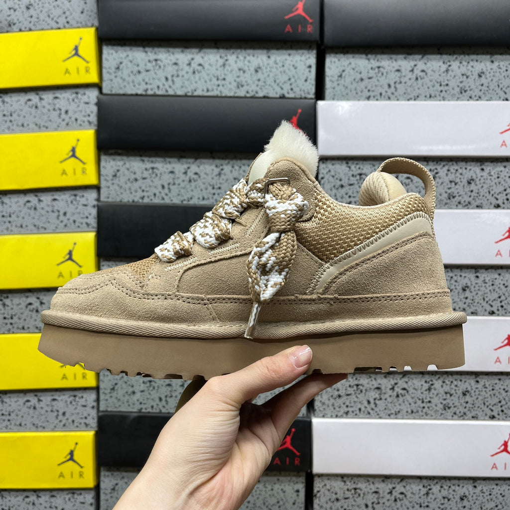 UGG Sand Lace-Up Platform Shoes