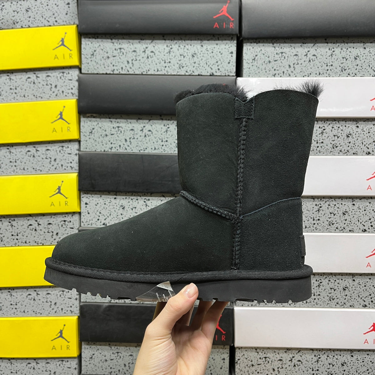 UGG Black Button Mid-Calf Boots