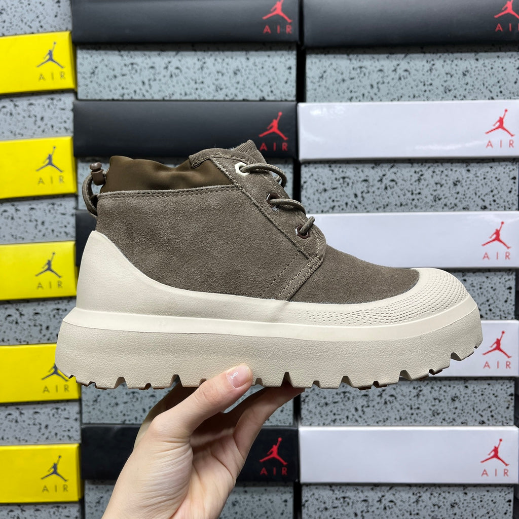 UGG Walnut Lace-Up Platform Ankle Boots
