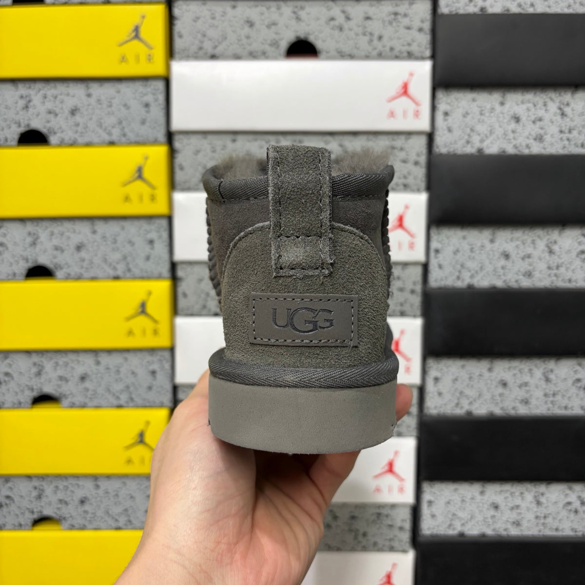 UGG Grey Mini Pull-On Ankle Boots