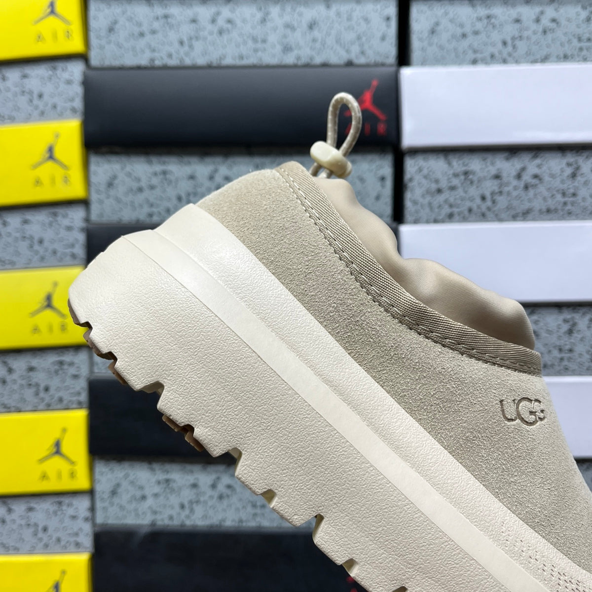 UGG Mustard Seed & Off-White Slip-On Platform Shoes